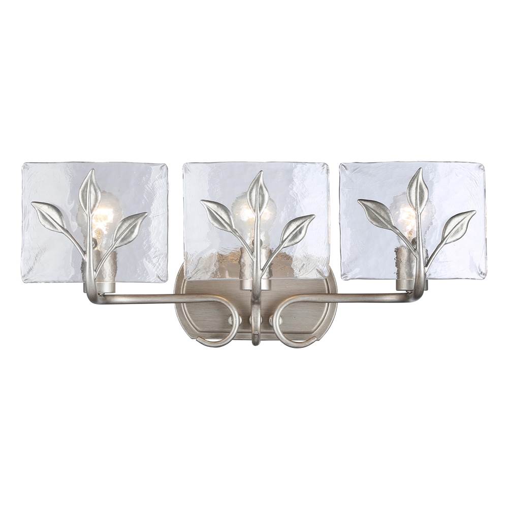 Golden Lighting 3160-BA3 PS-HWG Peruvian Silver Golden Lighting Calla 3-light Vanity In Peruvian Silver Image 1