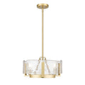 Golden Lighting 3164-3 BCB-HWG Brushed Champagne Brass Yep By Golden Lighting Aenon 3-light Chandelier In Brushed Champagne Brass Image 1