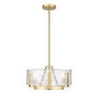Golden Lighting 3164-3 BCB-HWG Brushed Champagne Brass Yep By Golden Lighting Aenon 3-light Chandelier In Brushed Champagne Brass Image 1