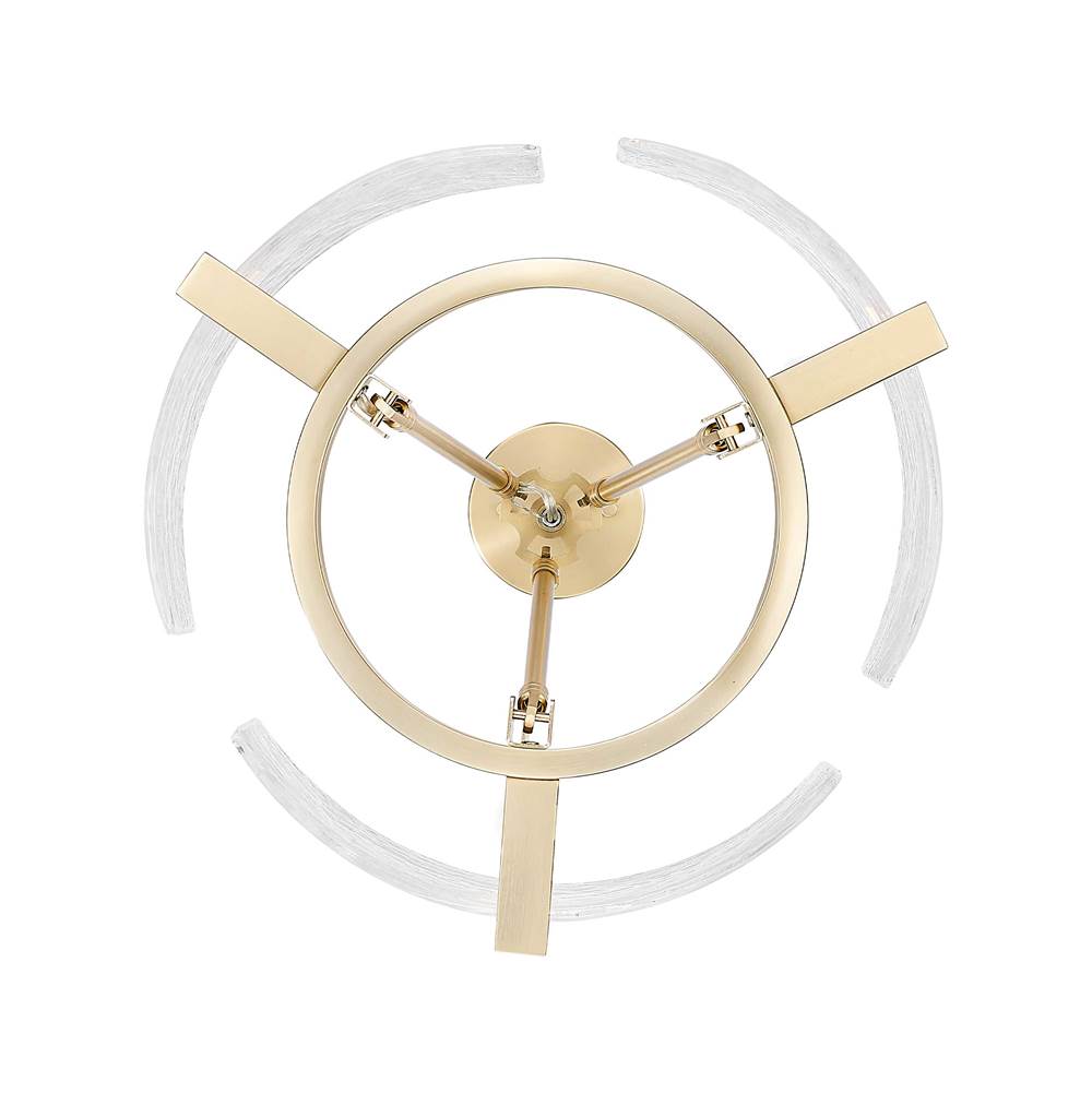 Golden Lighting 3164-3 BCB-HWG Brushed Champagne Brass Yep By Golden Lighting Aenon 3-light Chandelier In Brushed Champagne Brass Image 6