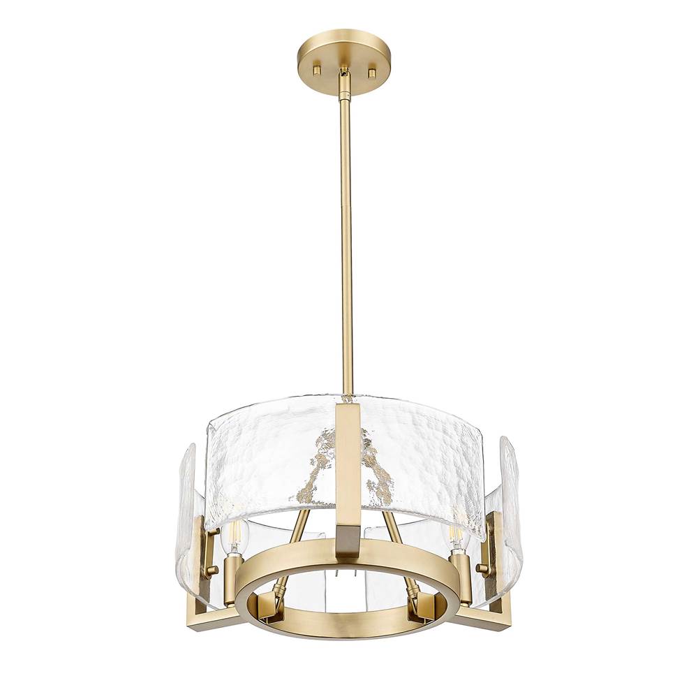 Golden Lighting 3164-3 BCB-HWG Brushed Champagne Brass Yep By Golden Lighting Aenon 3-light Chandelier In Brushed Champagne Brass Image 5