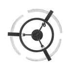 Golden Lighting 3164-3 BLK-HWG Matte Black Yep By Golden Lighting Aenon 3-light Chandelier In Matte Black Image 6