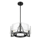 Golden Lighting 3164-3 BLK-HWG Matte Black Yep By Golden Lighting Aenon 3-light Chandelier In Matte Black Image 5