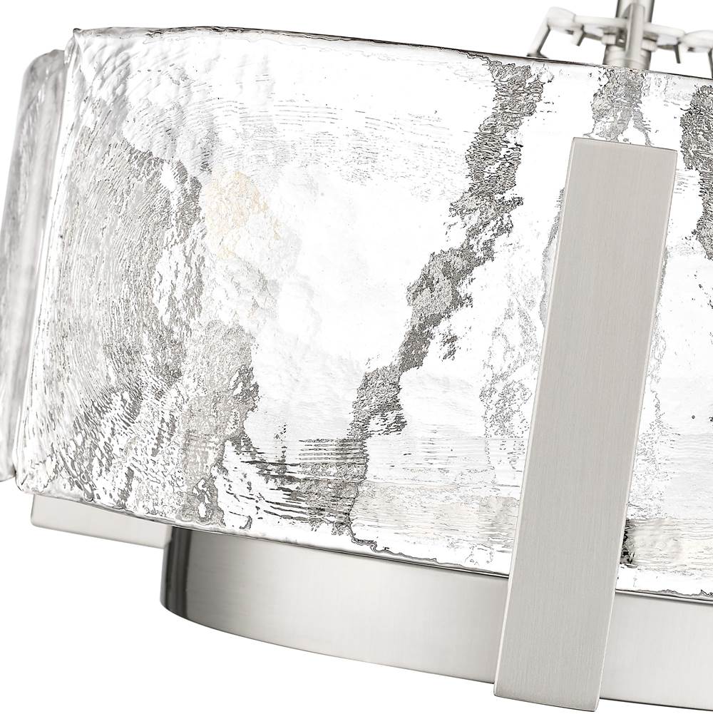 Golden Lighting 3164-3 PW-HWG Pewter Yep By Golden Lighting Aenon 3-light Chandelier In Pewter Image 4