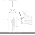 Golden Lighting 3164-4-8 PW-HWG Pewter Yep By Golden Lighting Aenon 12-light 2-tier Chandelier (4 Plus 8) In Pewter With Hammered Water Glass Image 2