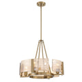 Golden Lighting 3164-4 BCB-AWG Brushed Champagne Brass Yep By Golden Lighting Aenon 4-light Chandelier In Brushed Champagne Brass With Amber Water Glass Image 1