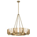 Golden Lighting 3164-8 BCB-AWG Brushed Champagne Brass Yep By Golden Lighting Aenon 8-light Chandelier In Brushed Champagne Brass With Amber Water Glass Image 1