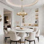Golden Lighting 3164-8 BCB-AWG Brushed Champagne Brass Yep By Golden Lighting Aenon 8-light Chandelier In Brushed Champagne Brass With Amber Water Glass Image 3