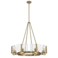 Golden Lighting 3164-8 BCB-HWG Brushed Champagne Brass Yep By Golden Lighting Aenon 8-light Chandelier In Brushed Champagne Brass With Hammered Water Glass Image 1