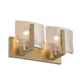Golden Lighting 3164-BA2 BCB-AWG Brushed Champagne Brass Yep By Golden Lighting Aenon 2-light Vanity In Brushed Champagne Brass With Amber Water Glass Image 1