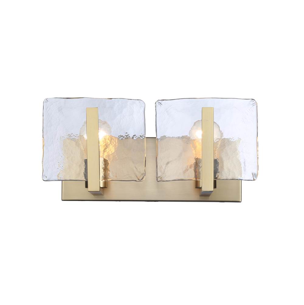 Golden Lighting 3164-BA2 BCB-HWG Brushed Champagne Brass Yep By Golden Lighting Aenon 2-light Vanity In Brushed Champagne Brass Image 1