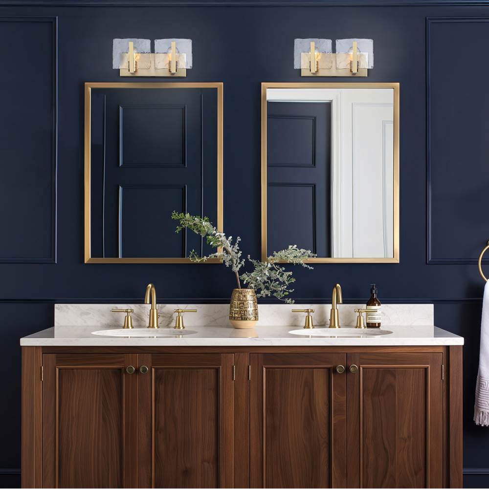 Golden Lighting 3164-BA2 BCB-HWG Brushed Champagne Brass Yep By Golden Lighting Aenon 2-light Vanity In Brushed Champagne Brass Image 3