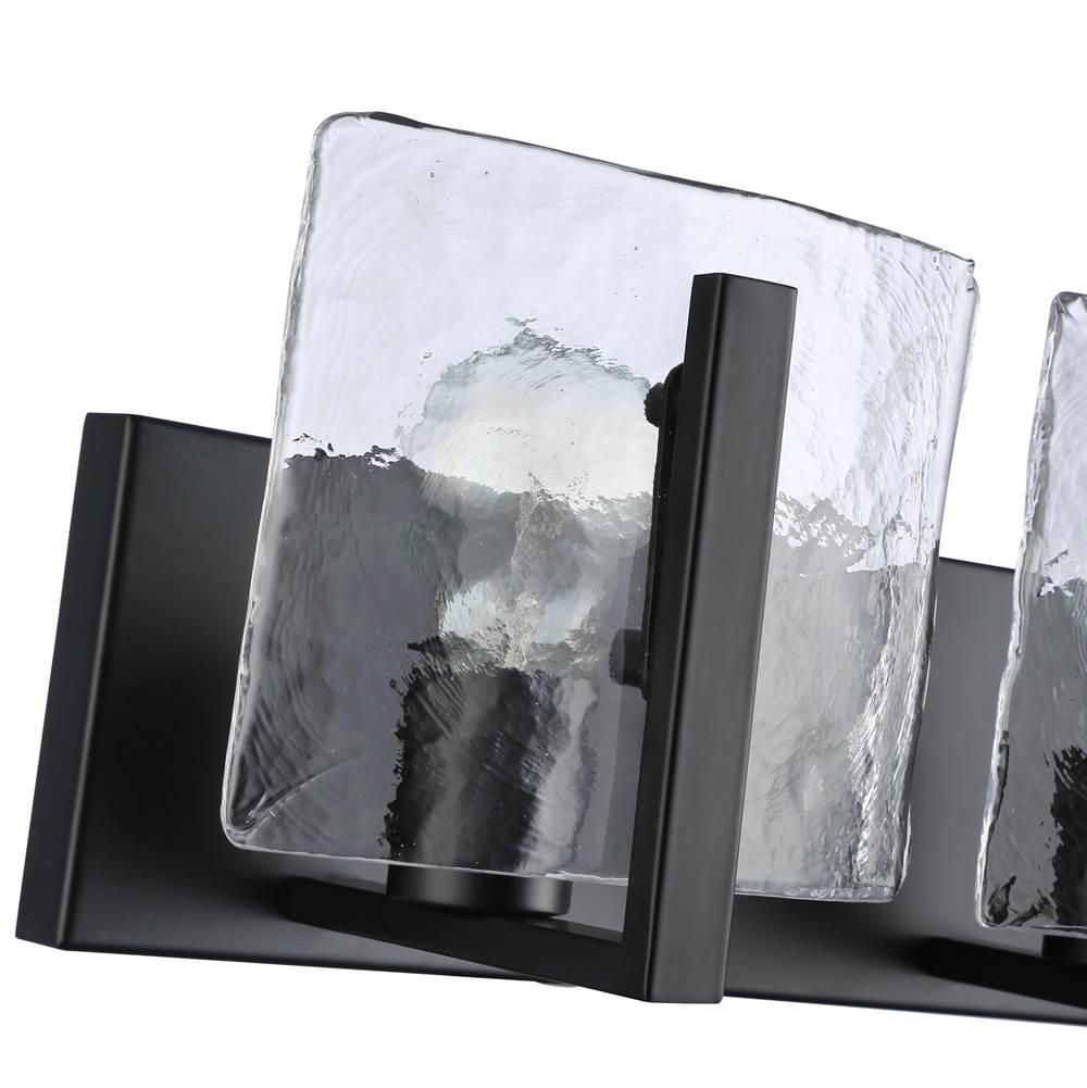 Golden Lighting 3164-BA2 BLK-HWG Matte Black Yep By Golden Lighting Aenon 2-light Vanity In Matte Black Image 4