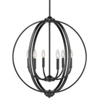 Golden Lighting 3167-6 BLK Matte Black Golden Lighting Colson 6-light Chandelier In Matte Black Image 2