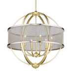 Golden Lighting 3167-6 OG-PW Olympic Gold Golden Lighting Colson 6-light Chandelier In Olympic Gold And Pewter Shade Image 2