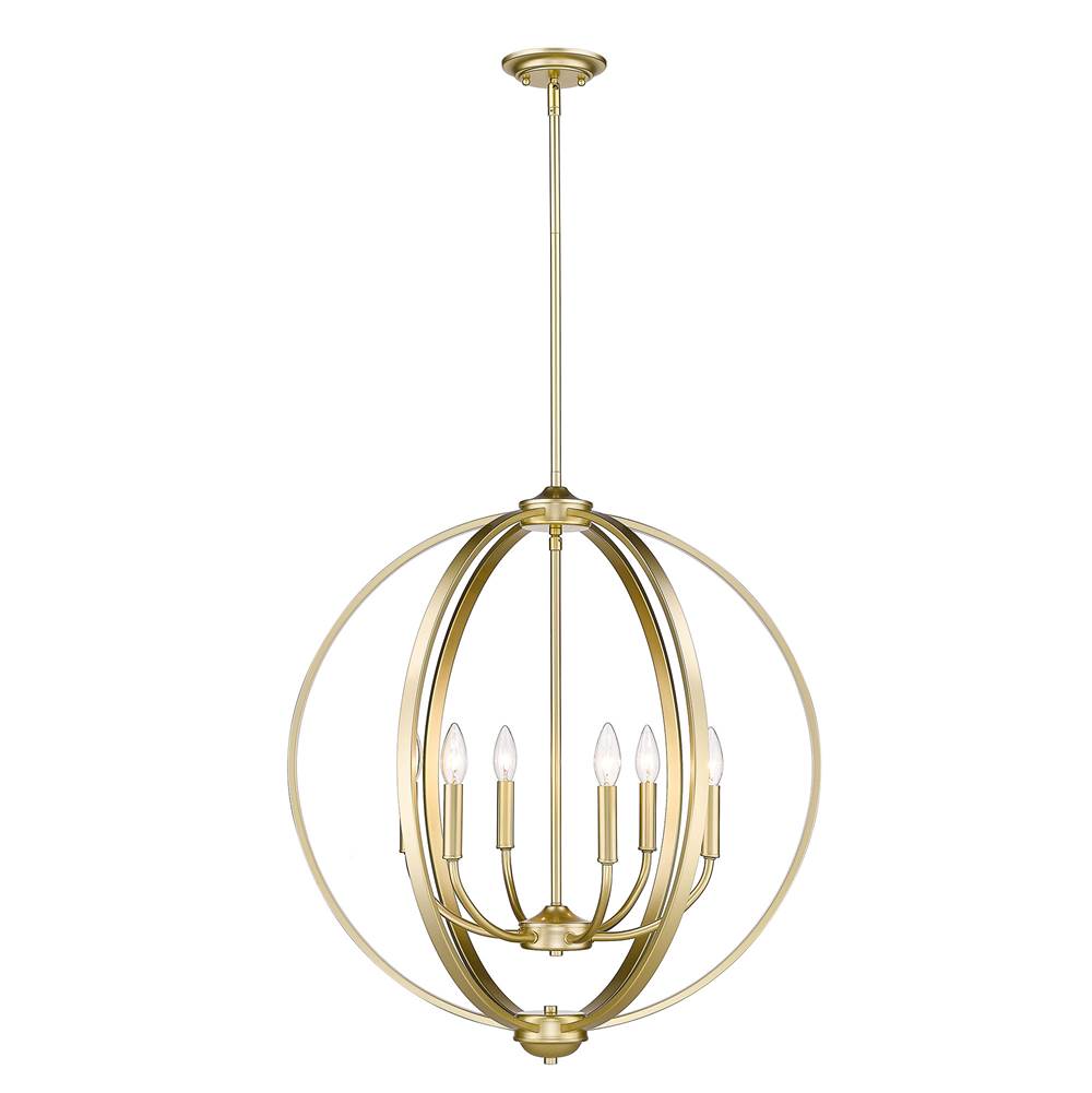 Golden Lighting Colson Golden Lighting Colson 6-light Chandelier In Matte Black