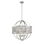 Golden Lighting 3167-6 PW-PW Pewter Golden Lighting Colson 6-light Chandelier In Pewter And Pewter Shade Image 2