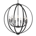 Golden Lighting 3167-9 BLK Matte Black Golden Lighting Colson 9-light Chandelier In Matte Black Image 1