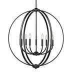 Golden Lighting 3167-9 BLK Matte Black Golden Lighting Colson 9-light Chandelier In Matte Black Image 2