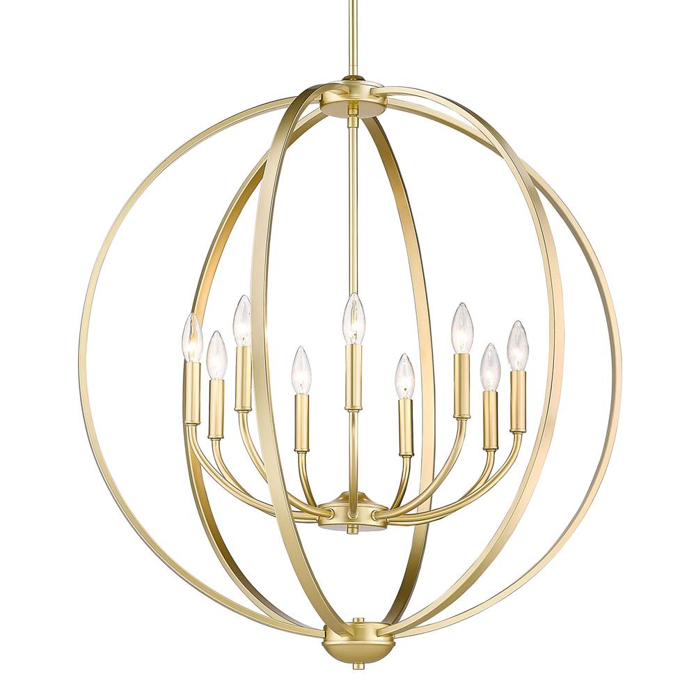 Golden Lighting 3167-9 OG Olympic Gold Golden Lighting Colson 9-light Chandelier In Olympic Gold Image 2