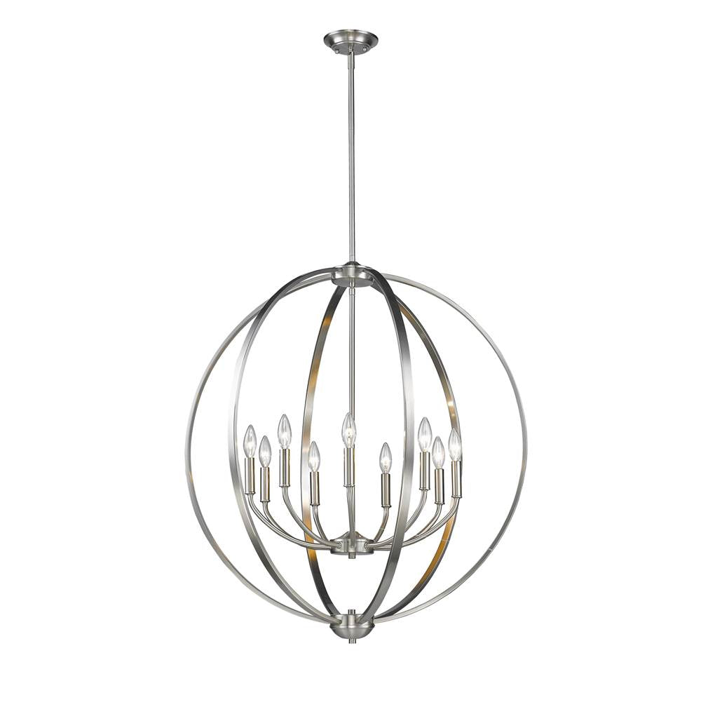 Golden Lighting 3167-9 PW Pewter Golden Lighting Colson 9-light Chandelier In Pewter Image 2