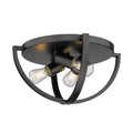 Golden Lighting 3167-FM15 BLK Matte Black Golden Lighting Colson 3-light Flush Mount In Matte Black Image 1