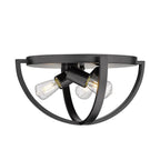 Golden Lighting Colson Golden Lighting Colson 3-light Flush Mount In Matte Black