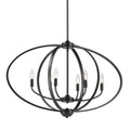 Golden Lighting 3167-LP BLK Matte Black Golden Lighting Colson 6-light Island Light In Matte Black Image 1