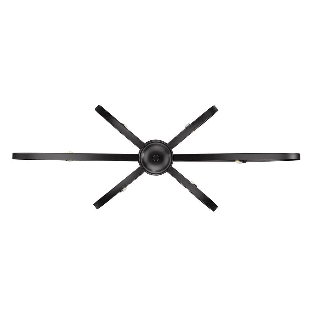 Golden Lighting 3167-LP BLK Matte Black Golden Lighting Colson 6-light Island Light In Matte Black Image 2