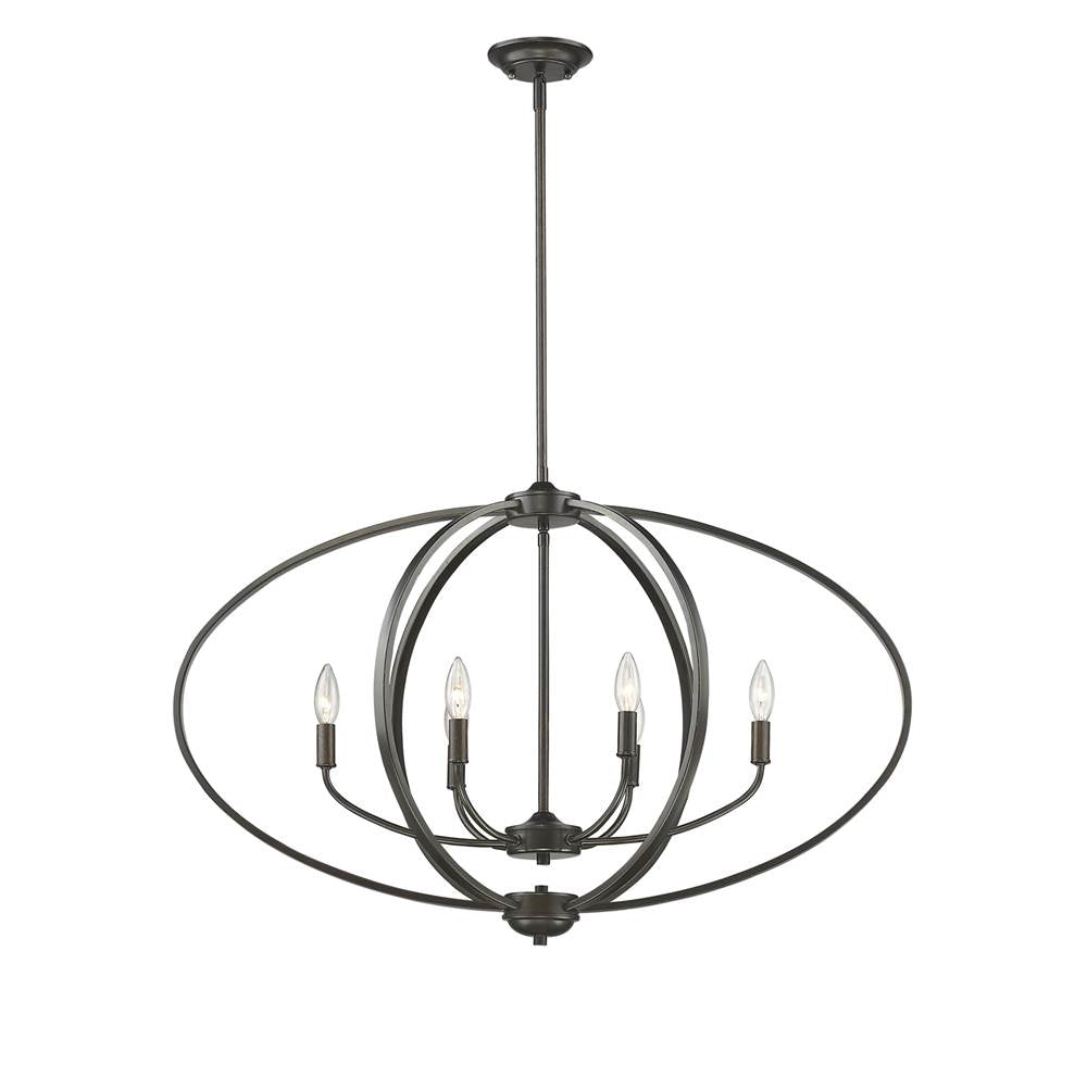 Golden Lighting 3167-LP EB Etruscan Bronze Golden Lighting Colson 6-light Island Light In Etruscan Bronze Image 2
