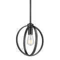 Golden Lighting 3167-M1L BLK Matte Black Golden Lighting Colson 1-light Pendant In Matte Black Image 1