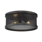 Golden Lighting 3168-FM11 BLK-BLK Matte Black Golden Lighting Channing 2-light Flush Mount In Matte Black Image 1