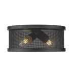 Golden Lighting Channing Golden Lighting Channing 2-light Flush Mount In Matte Black