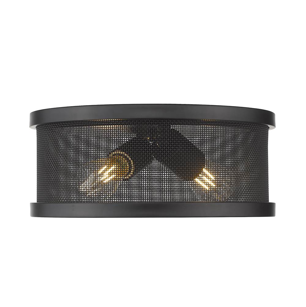 Golden Lighting Channing Golden Lighting Channing 2-light Flush Mount In Matte Black