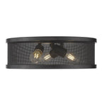 Golden Lighting Channing Golden Lighting Channing 3-light Flush Mount In Matte Black