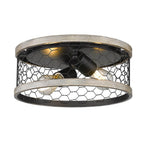 Golden Lighting 3171-FM11 BLK-CW Matte Black Wry Lighting Bailey 2-light Flush Mount In Matte Black Image 1