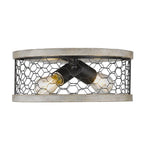 Golden Lighting Bailey Wry Lighting Bailey 2-light Flush Mount In Matte Black