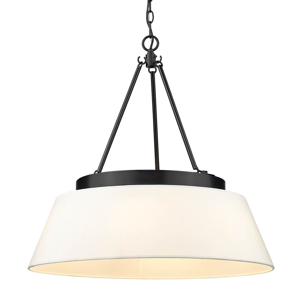 Golden Lighting 3189-6 BLK-MWS Matte Black Golden Lighting Penn 6-light Chandelier In Matte Black Image 1
