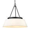 Golden Lighting 3189-6 BLK-MWS Matte Black Golden Lighting Penn 6-light Chandelier In Matte Black Image 1