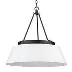 Golden Lighting 3189-6 BLK-MWS Matte Black Golden Lighting Penn 6-light Chandelier In Matte Black Image 5