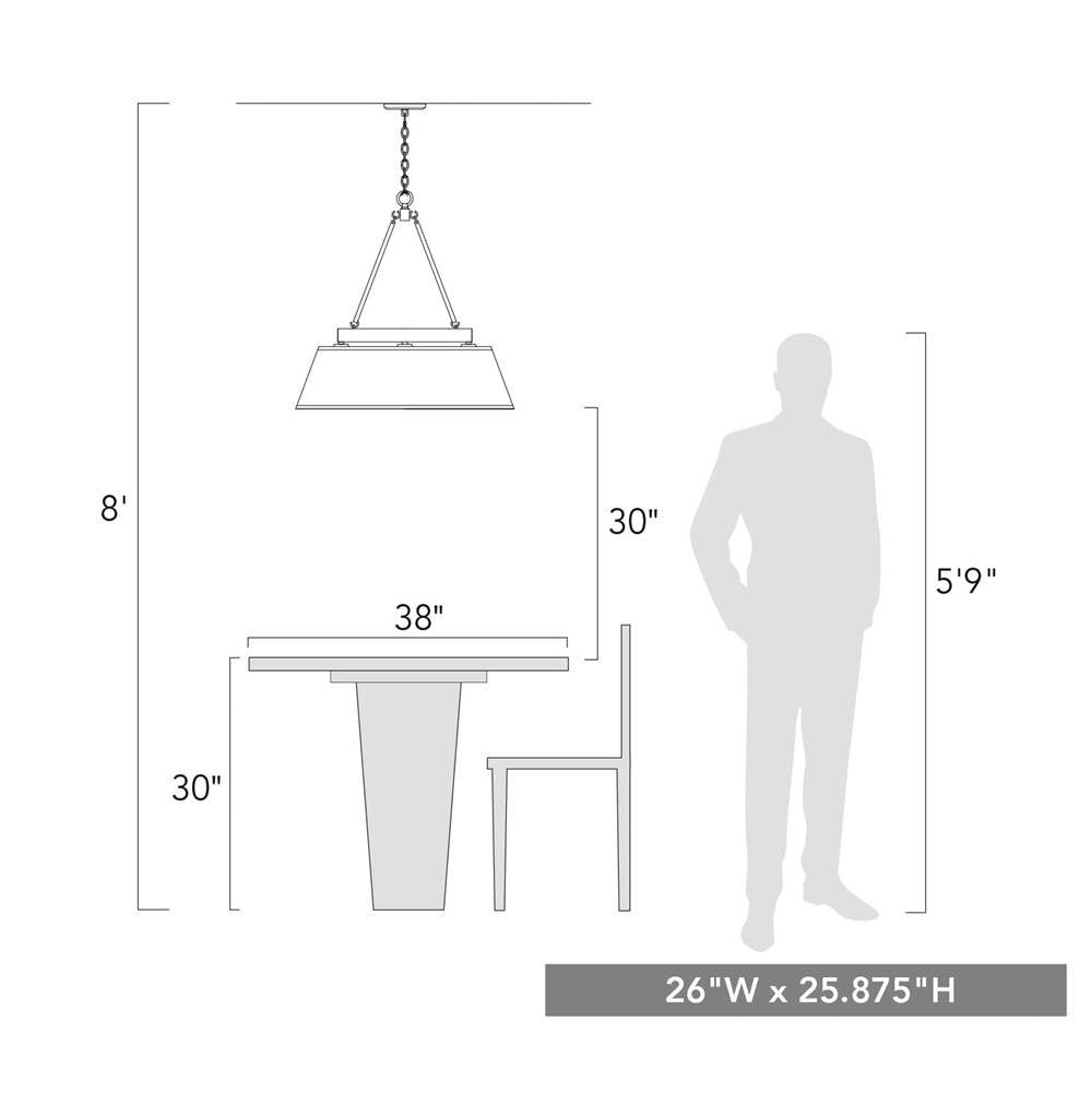 Golden Lighting 3189-6 BLK-MWS Matte Black Golden Lighting Penn 6-light Chandelier In Matte Black Image 2