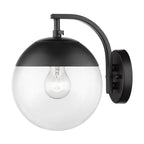 Golden Lighting Dixon Golden Lighting Dixon 1-light Wall Sconce In Aged Brass And Matte Black Shade