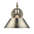 Golden Lighting 3306-1W AB-AB Aged Brass Yep By Golden Lighting Orwell 1-light Wall Sconce In Aged Brass Image 1