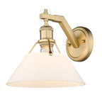 Golden Lighting 3306-1W BCB-OP Brushed Champagne Brass Yep By Golden Lighting Orwell 1-light Wall Sconce In Brushed Champagne Brass And Opal Glass Image 4