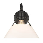 Golden Lighting Orwell Yep By Golden Lighting Orwell 1-light Wall Sconce In Aged Brass And Opal Glass