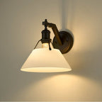 Golden Lighting 3306-1W BLK-OP Matte Black Yep By Golden Lighting Orwell 1-light Wall Sconce In Matte Black And Opal Glass Image 4