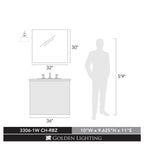 Golden Lighting 3306-1W CH-RBZ Chrome Yep By Golden Lighting Orwell 1-light Wall Sconce In Chrome And Rubbed Bronze Shade Image 2