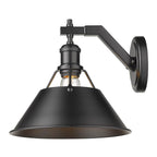 Golden Lighting 3306-1W BLK-BLK Matte Black Yep By Golden Lighting Orwell 1-light Wall Sconce In Matte Black Image 2