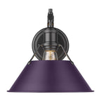 Golden Lighting Orwell Yep By Golden Lighting Orwell 1-light Wall Sconce In Aged Brass And Exotic Purple Shade
