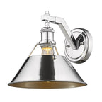 Golden Lighting Orwell Yep By Golden Lighting Orwell 1-light Wall Sconce In Aged Brass And Chrome Shade